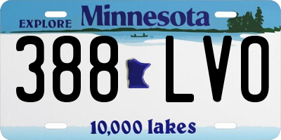 MN license plate 388LVO