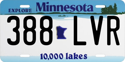 MN license plate 388LVR