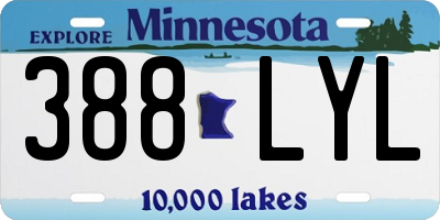MN license plate 388LYL