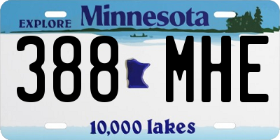 MN license plate 388MHE