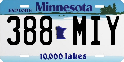MN license plate 388MIY