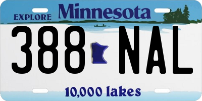 MN license plate 388NAL