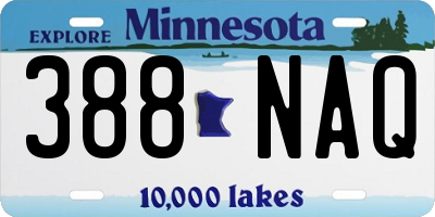 MN license plate 388NAQ