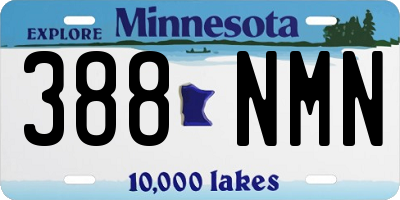 MN license plate 388NMN