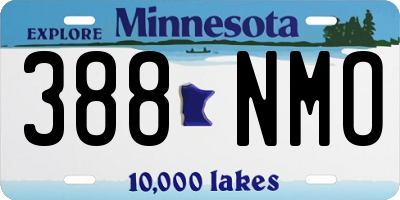 MN license plate 388NMO