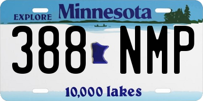 MN license plate 388NMP