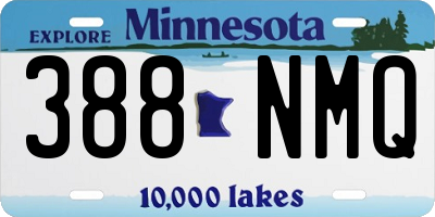 MN license plate 388NMQ