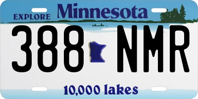 MN license plate 388NMR