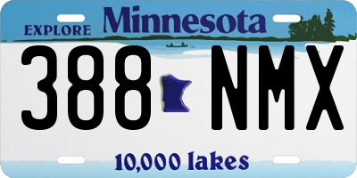 MN license plate 388NMX