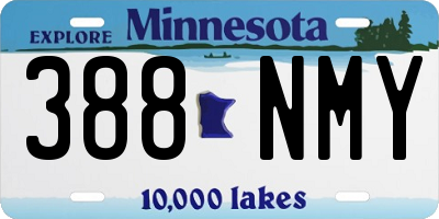 MN license plate 388NMY