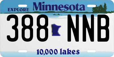 MN license plate 388NNB