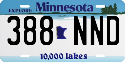 MN license plate 388NND