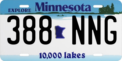 MN license plate 388NNG