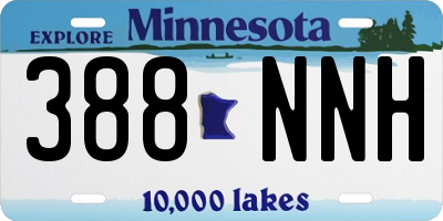 MN license plate 388NNH