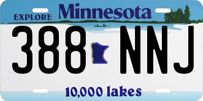MN license plate 388NNJ