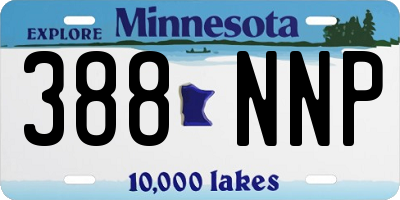 MN license plate 388NNP