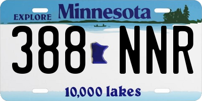 MN license plate 388NNR