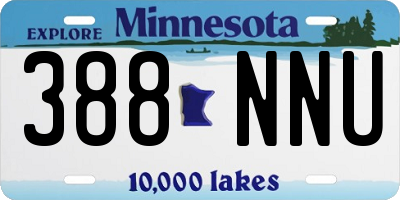 MN license plate 388NNU