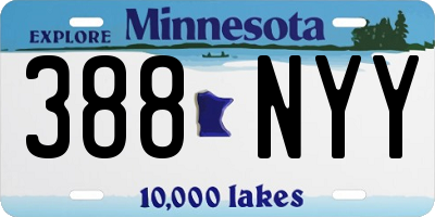 MN license plate 388NYY