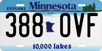MN license plate 388OVF