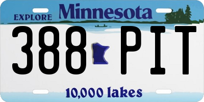 MN license plate 388PIT