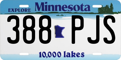 MN license plate 388PJS