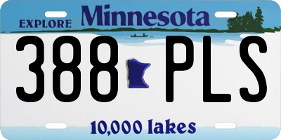 MN license plate 388PLS