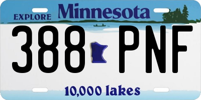 MN license plate 388PNF