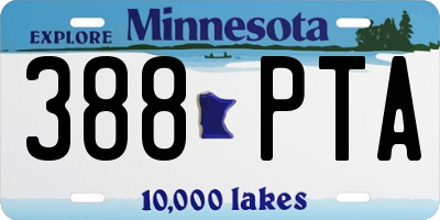MN license plate 388PTA