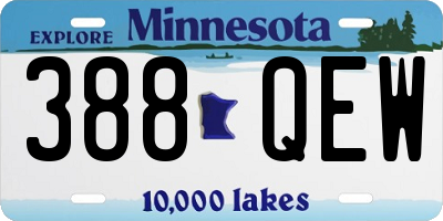 MN license plate 388QEW