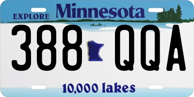 MN license plate 388QQA