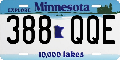 MN license plate 388QQE