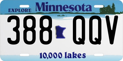 MN license plate 388QQV