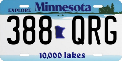 MN license plate 388QRG