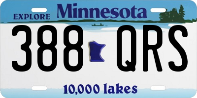 MN license plate 388QRS