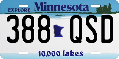 MN license plate 388QSD