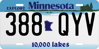 MN license plate 388QYV