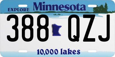 MN license plate 388QZJ