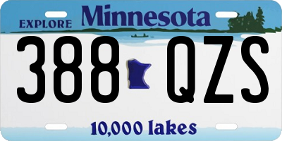 MN license plate 388QZS