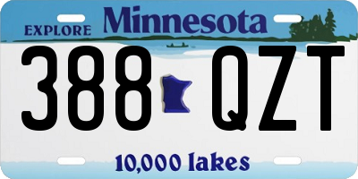 MN license plate 388QZT