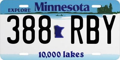 MN license plate 388RBY