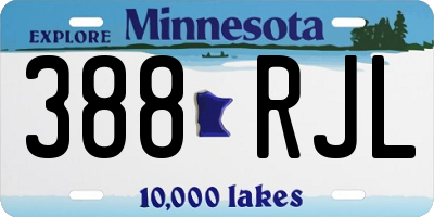 MN license plate 388RJL
