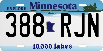 MN license plate 388RJN