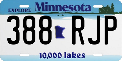 MN license plate 388RJP