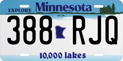 MN license plate 388RJQ