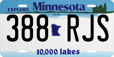 MN license plate 388RJS