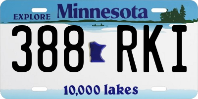 MN license plate 388RKI