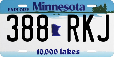 MN license plate 388RKJ
