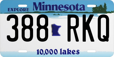 MN license plate 388RKQ
