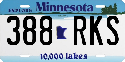 MN license plate 388RKS